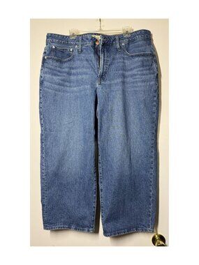 Madewell Curvy Perfect Vintage High Rise Wide Leg Crop Jeans 18W Blue